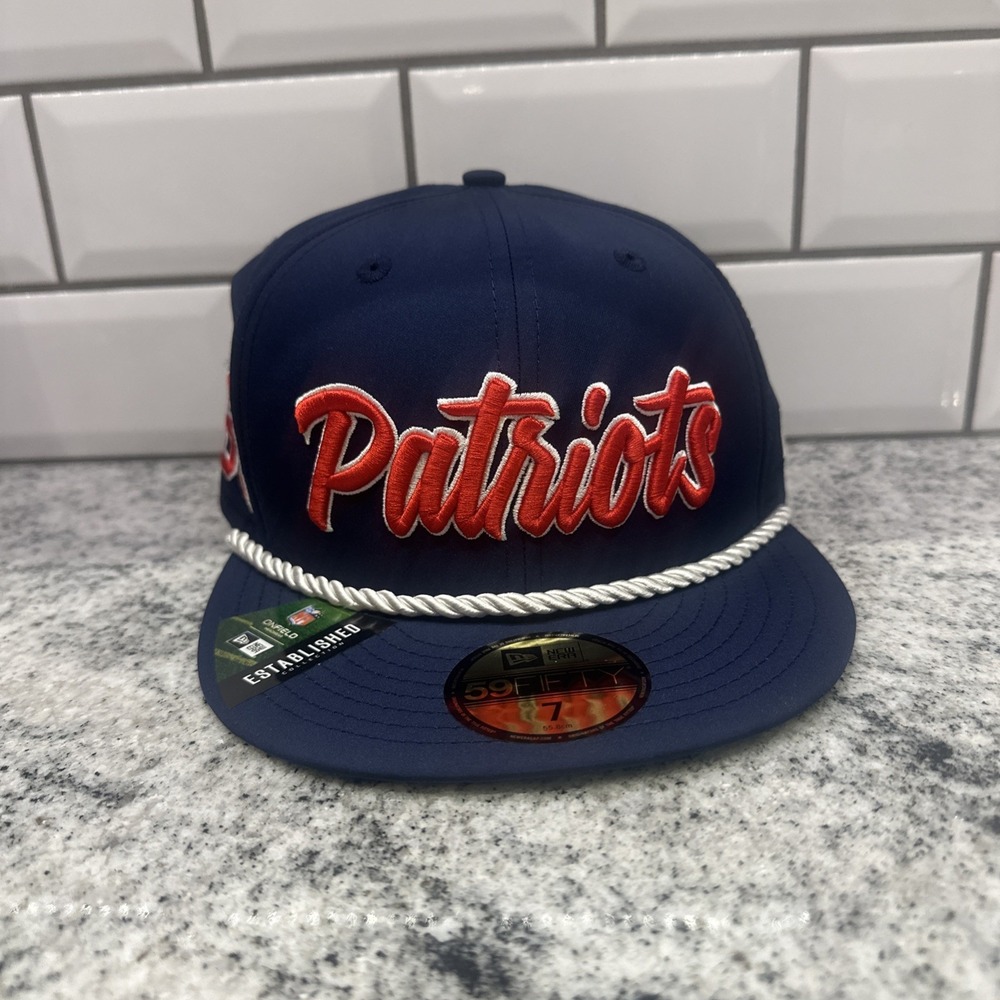 New Era NFL 100th Anniversary England Patriots 1960 Rope 59FIFTY Hat Size‎ 7 NFL